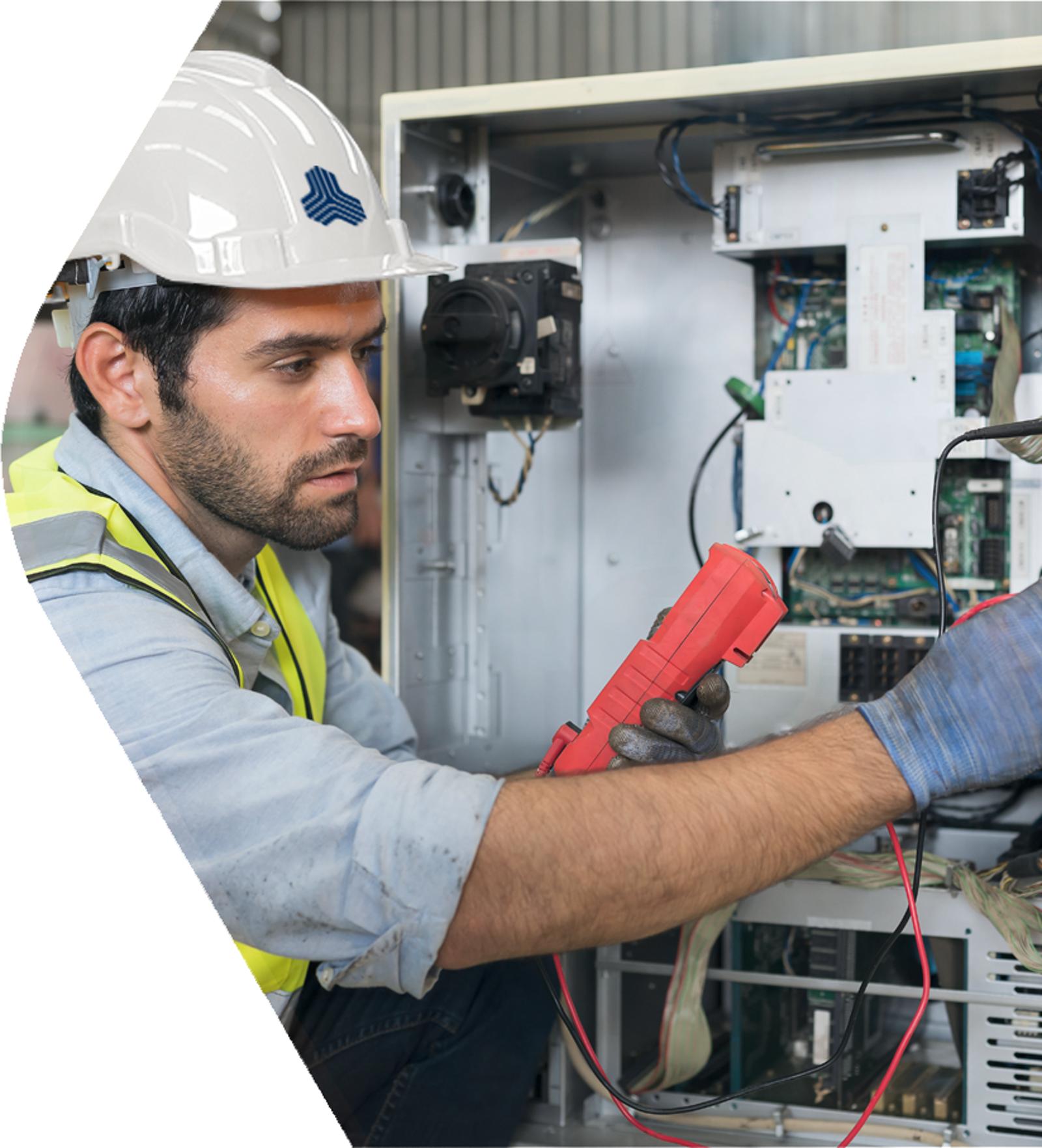 Compressor control panel inspection