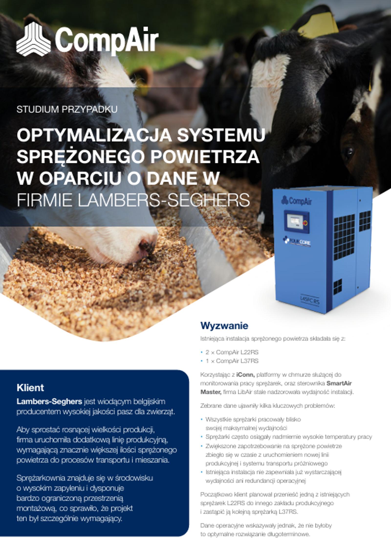 Lambers-Seghers zwiększa niezawodność produkcji dzięki optymalizacji sprężonego powietrza opartej na danych