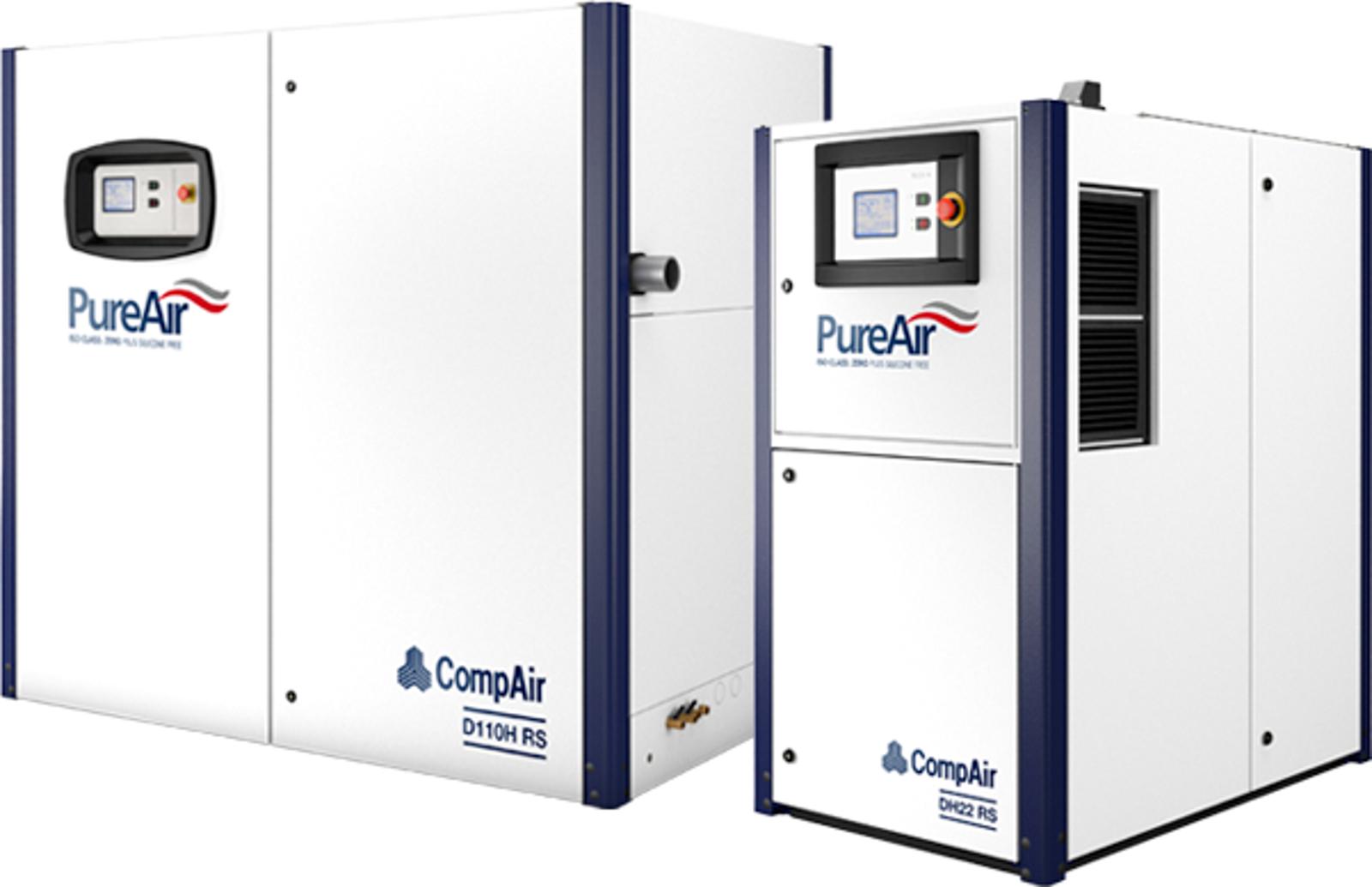 Compresseurs à vis sans huile CompAir PureAir de la série DH