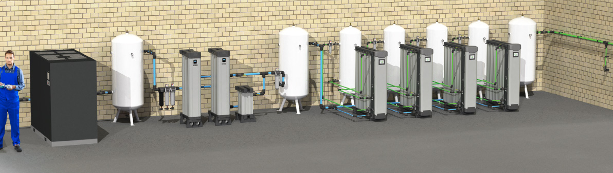 CompAir nitrogen generation installation schematic
