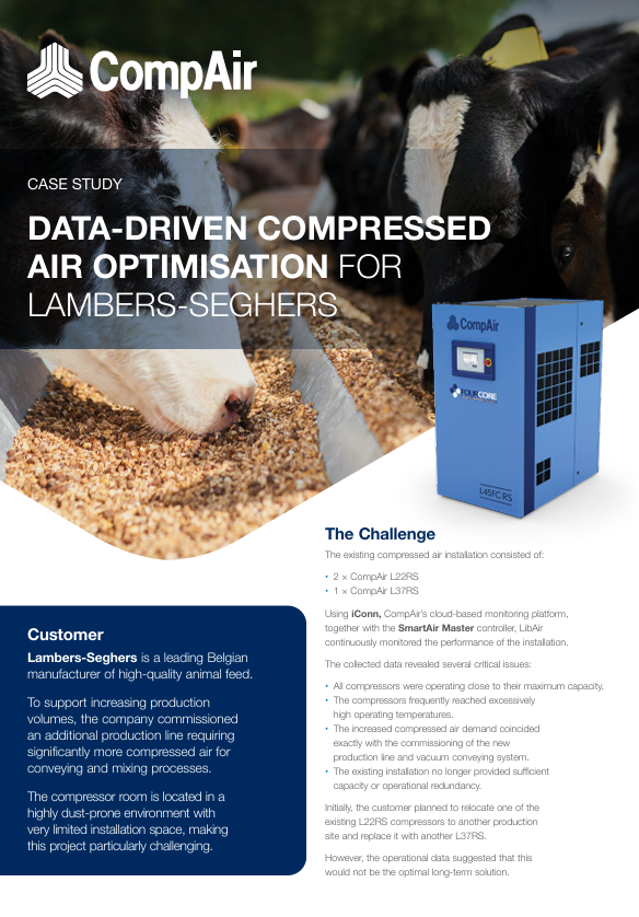 Lambers-Seghers Improves Production Reliability with Data-Driven Compressed Air Optimisation