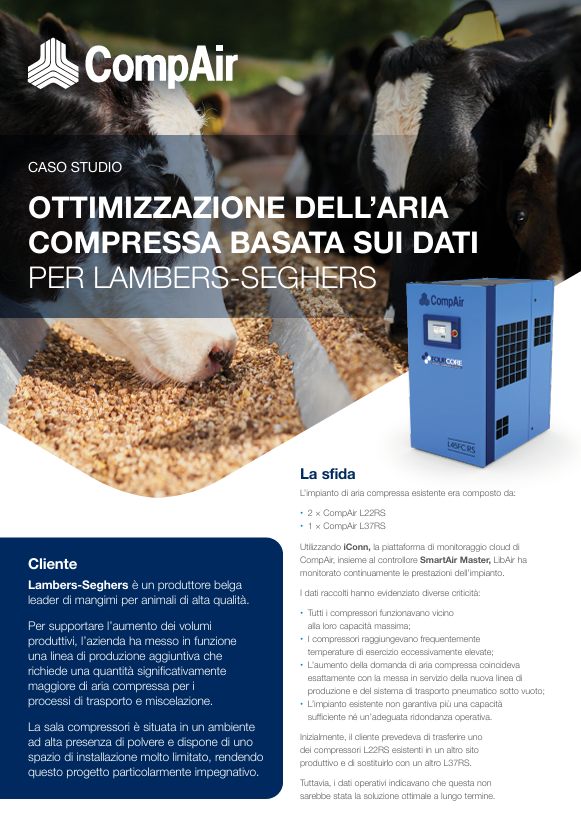 Lambers-Seghers migliora l'affidabilità della produzione grazie a un'ottimizzazione dell'aria compressa basata sui dati
