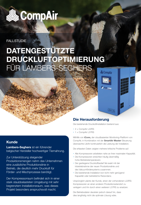 Lambers-Seghers steigert die Produktionszuverlässigkeit durch datengestützte Druckluftoptimierung