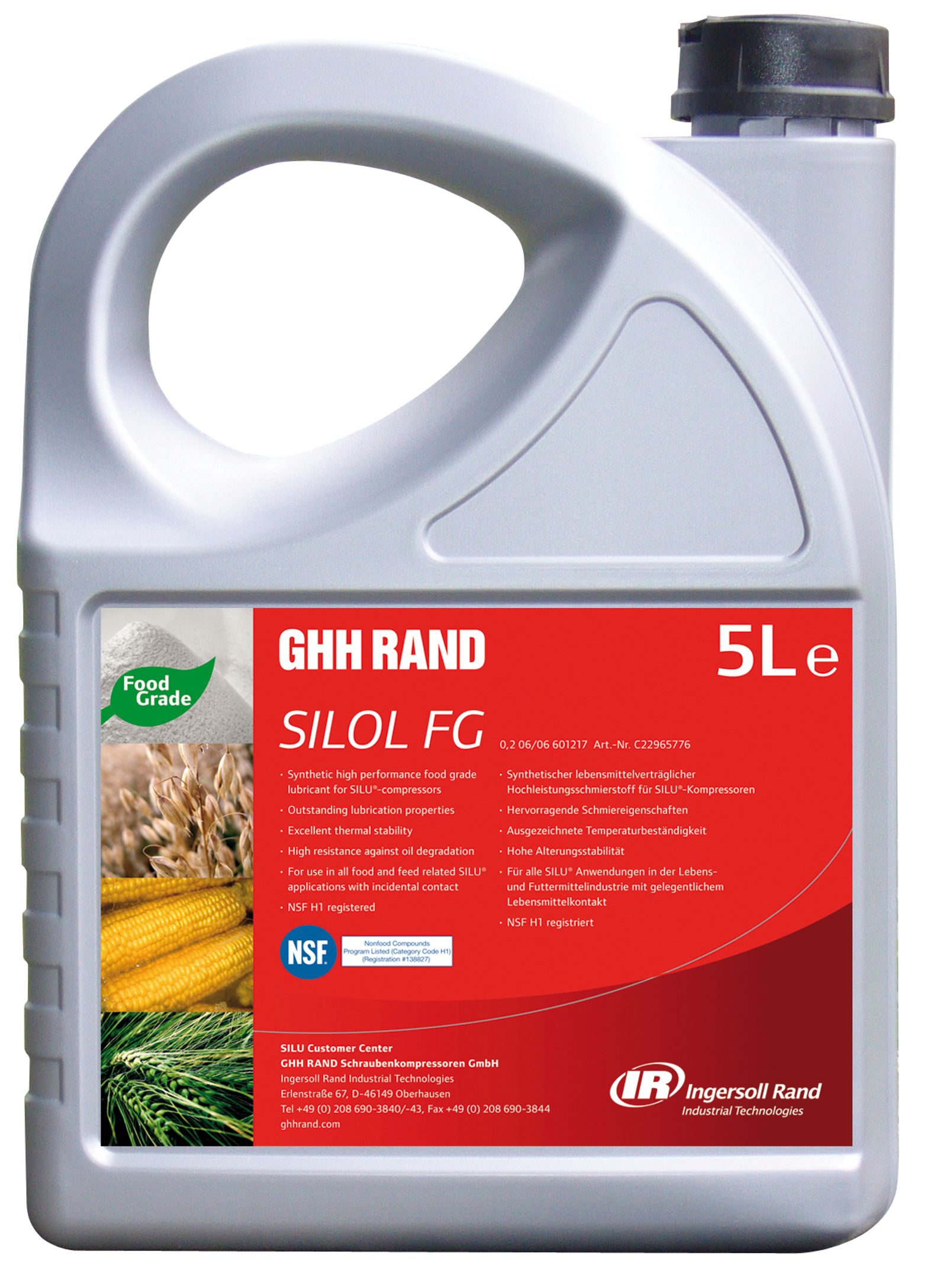 SILOL Food Grade Air Compressor Oil GHH RAND