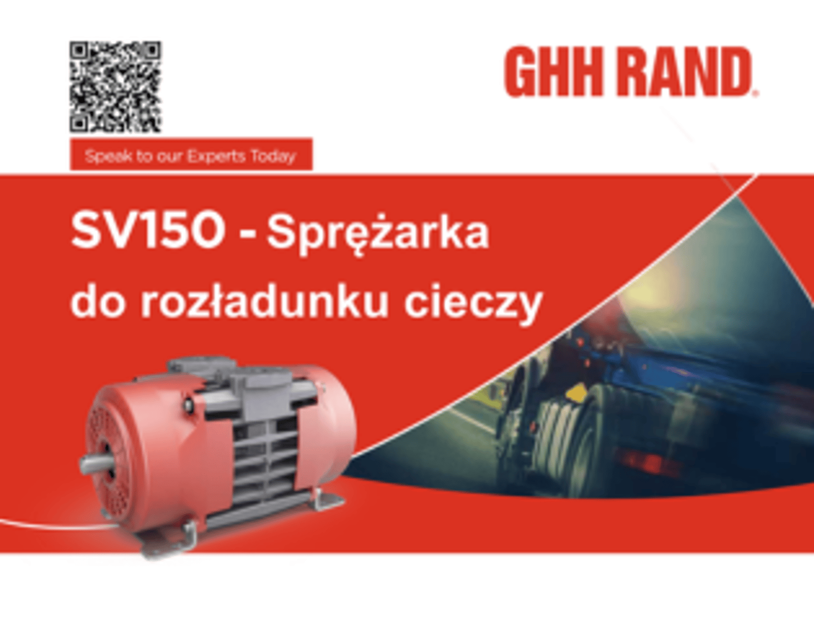 SV150 (PL) Sprężarka do rozładunku cieczy