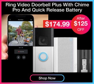 Ring Video Doorbell Plus With Chime Pro And Quick Release Battery