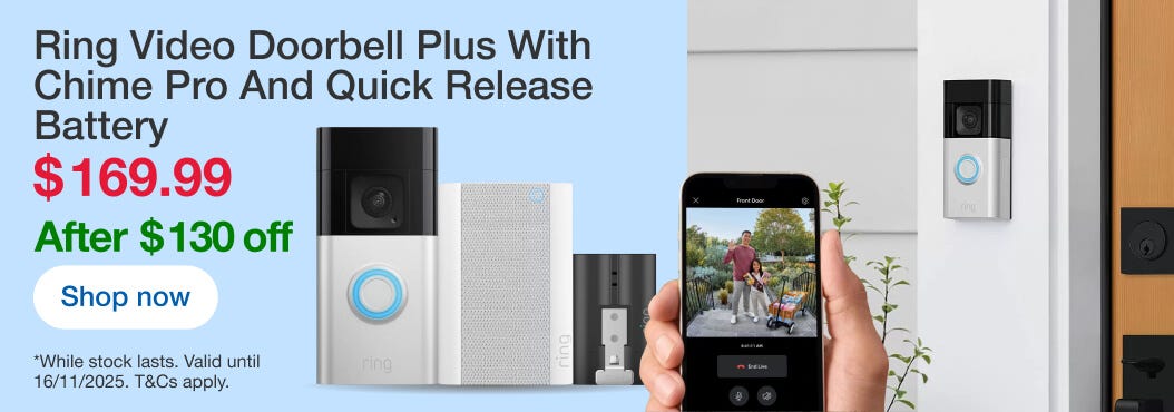 Ring Video Doorbell Plus With Chime Pro And Quick Release Battery