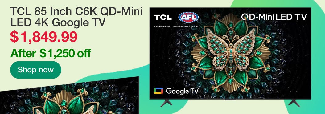 TCL 85 Inch C6K QD-Mini LED 4K Google TV 85C6