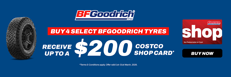 Buy 4 tyres, receive up to $200 costco shop card
