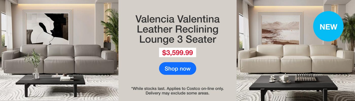 Valencia Valentina Leather Reclining Lounge 3 Seater