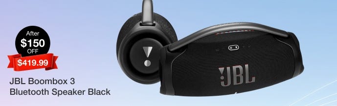 JBL Boombox 3 Bluetooth Speaker Black