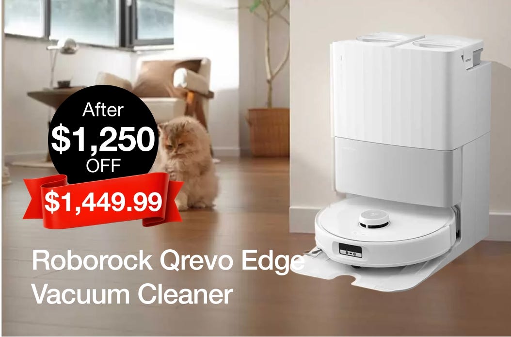 Roborock Qrevo Edge Vacuum Cleaner White RR-QRE02-03-WHT