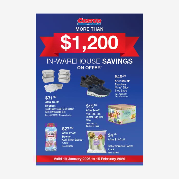 In-Warehouse Savings Active: 19 Jan 2026 – 15 Feb 2026