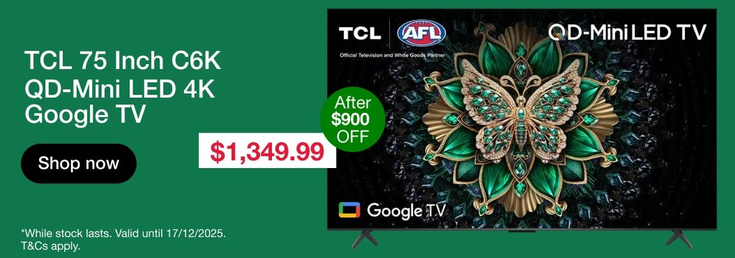 TCL 75 Inch C6K QD-Mini LED 4K Google TV 75C6K