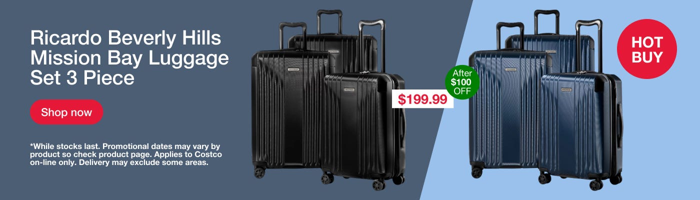 Ricardo Beverly Hills Mission Bay Luggage Set 3 Piece