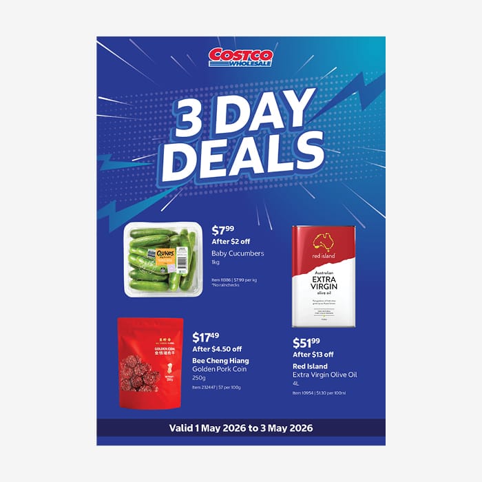 In-Warehouse Savings Active: 1 May 2026 – 3 May 2026