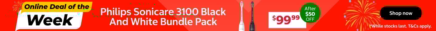 Philips Sonicare 3100 Black And White Bundle Pack