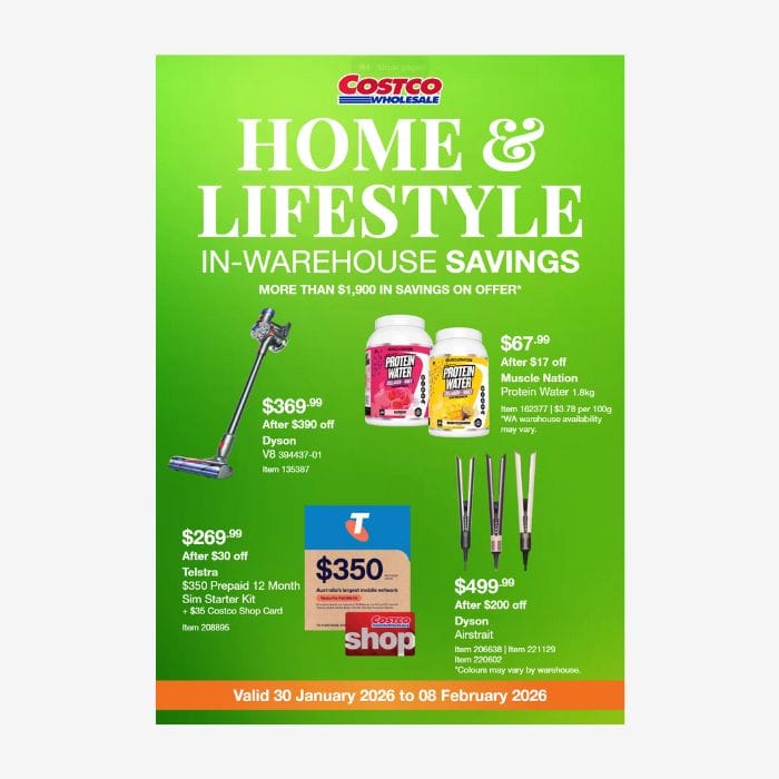 In-Warehouse Savings Active: 30 Jan 2026 – 08 Feb 2026