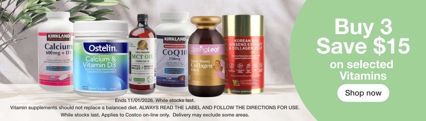 Buy 3 save $15 on a range of Health & Pharmacy