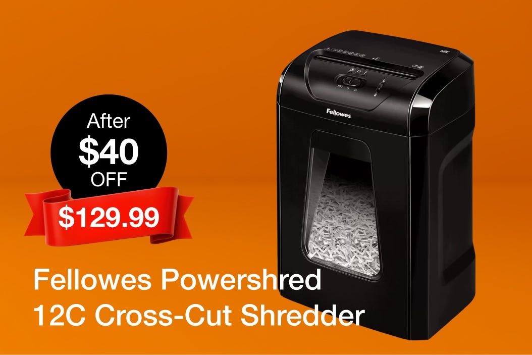 Fellowes Powershred 12C Cross-Cut Shredder