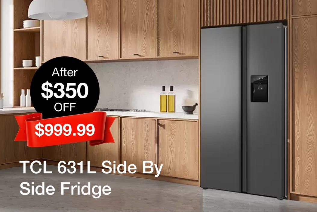 TCL 631L Side By Side Fridge TRF630SHG