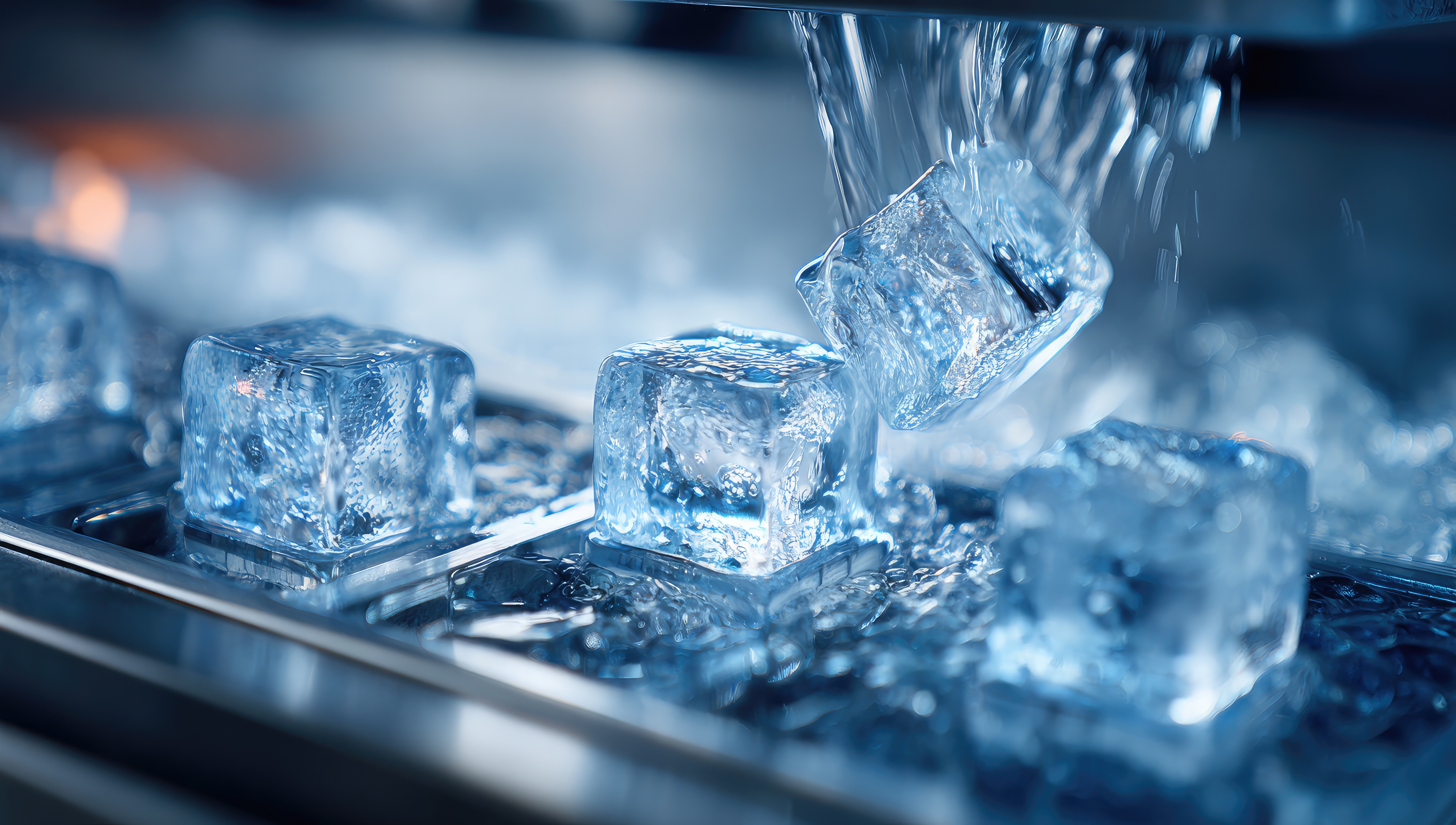 Ice machine pump cubes