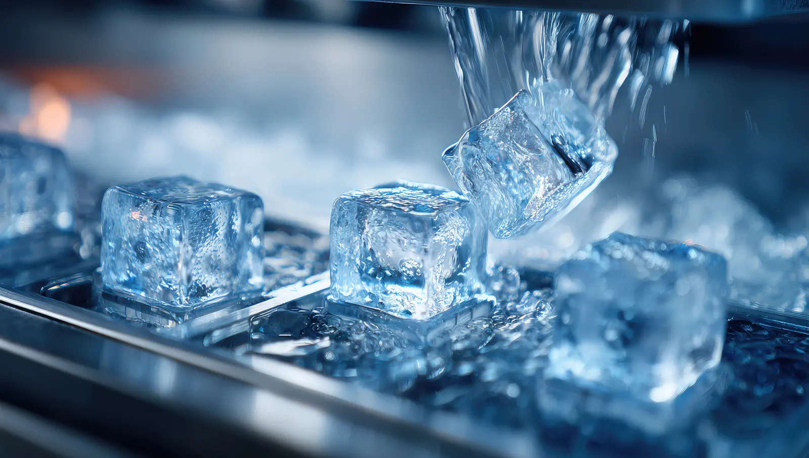 Ice machine pump cubes