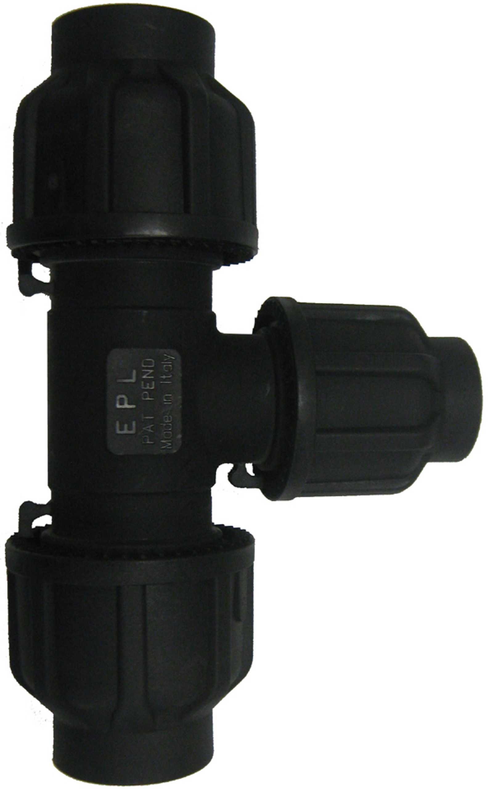 Compressed air tubes fittings and valves tee product image 2 on white background| piping system | OMI