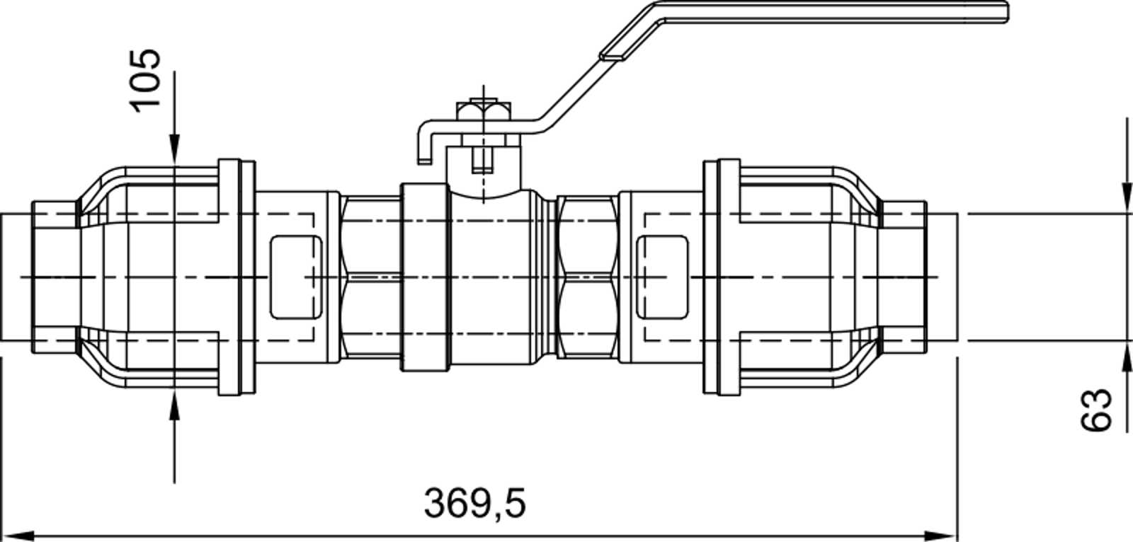 Compressed air tubes fittings and valves valves technical drawing 5| piping system | OMI