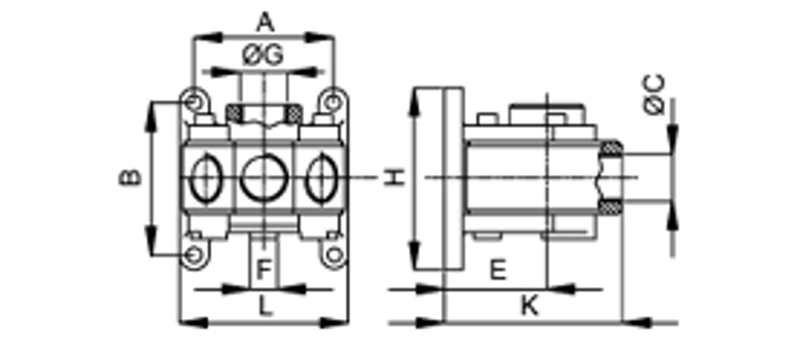 Compressed air tubes fittings and valves appliques technical drawing 4| piping system | OMI