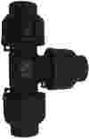 Compressed air tubes fittings and valves tee product image 1 on white  background| piping system  | OMI