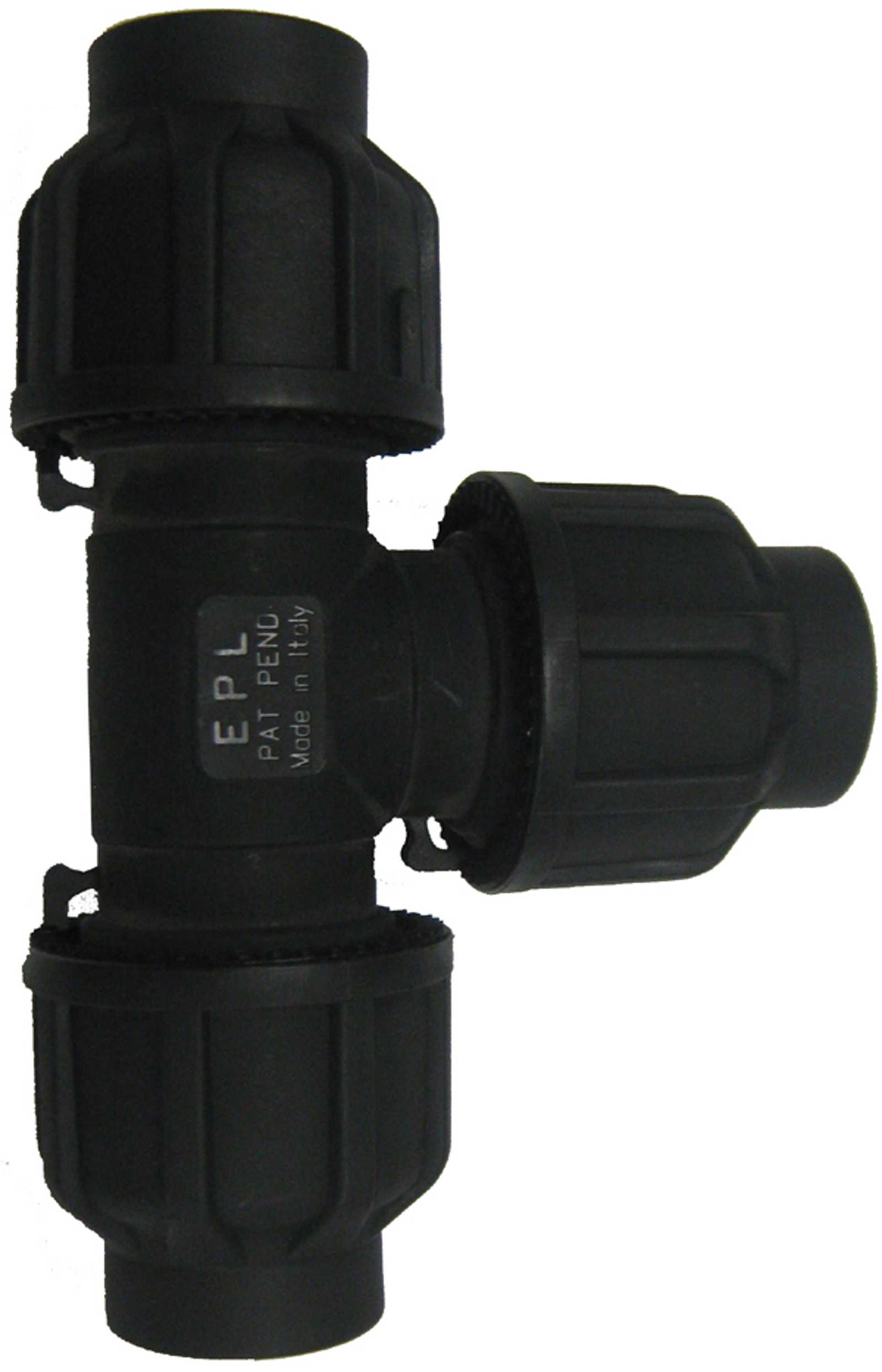 Compressed air tubes fittings and valves tee product image 1 on white background| piping system | OMI