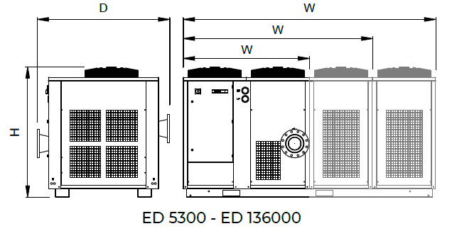 ED 5300-13600 Dimensions Technical drawing