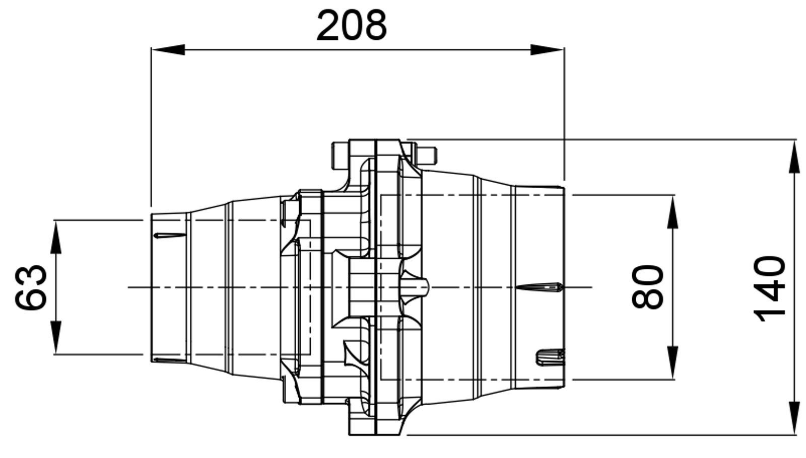 Compressed air tubes fittings and valves reducing technical drawing 2| piping system | OMI
