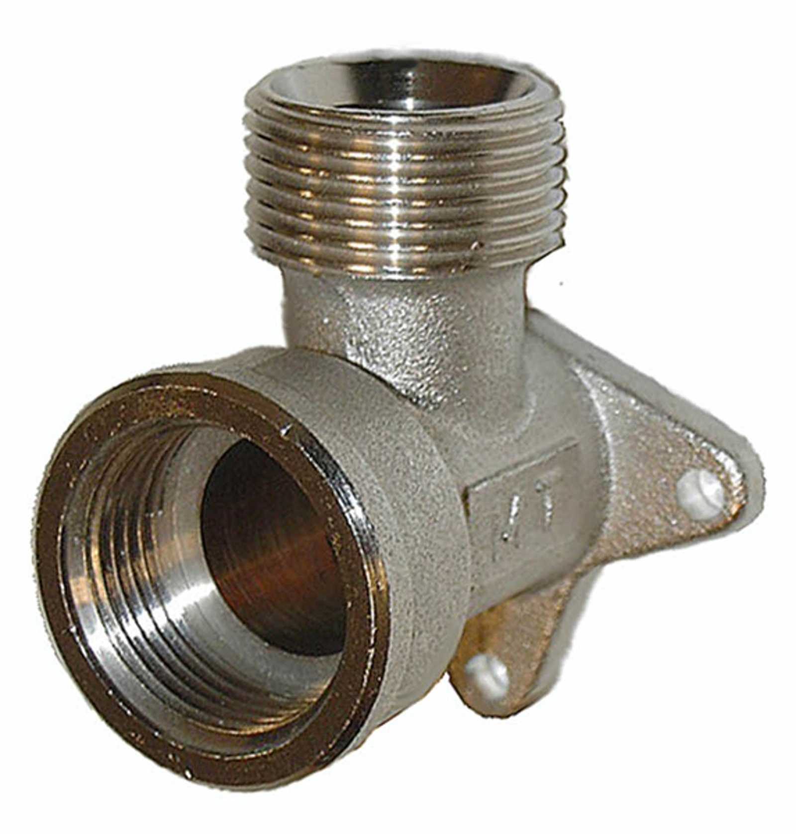 Compressed air tubes fittings and valves wall bearing elbows product image 2 on white background| piping system | OMI
