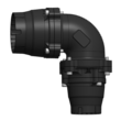 Compressed air tubes fittings and valves elbows technical drawing 26| piping system  | OMI