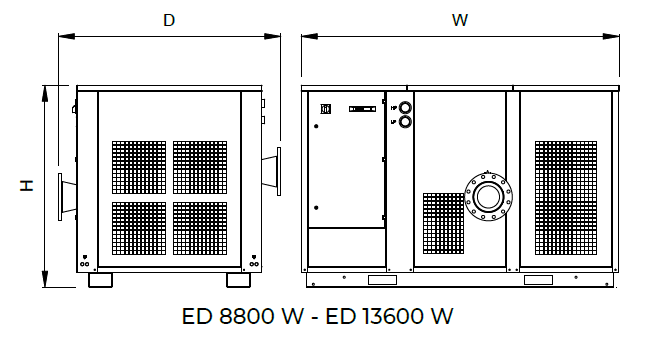 ED 8800-13600 Dimensions Technical drawing