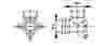 Compressed air tubes fittings and valves wall bearing elbows technical drawing 5| piping system  | OMI
