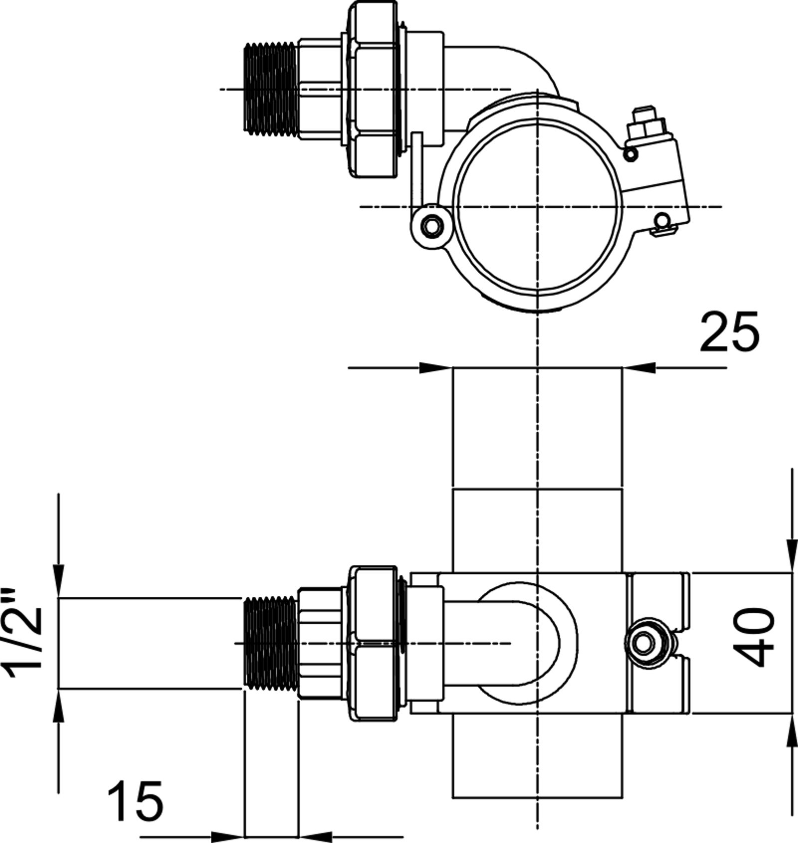 Compressed air tubes fittings and valves drops technical drawing 4| piping system | OMI