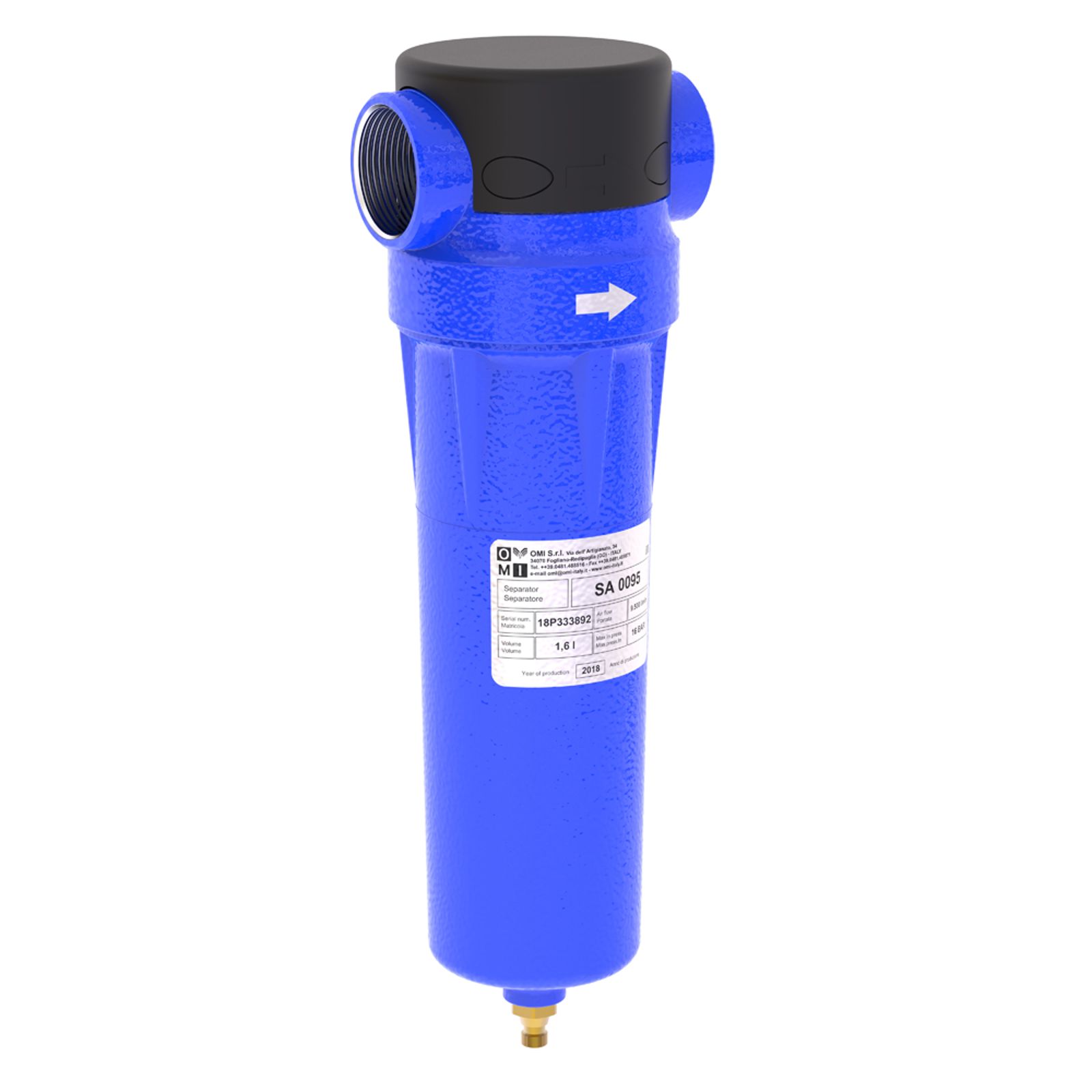 Condensate separators sa-sra series product image 2 on white background| compressed air treatment | OMI