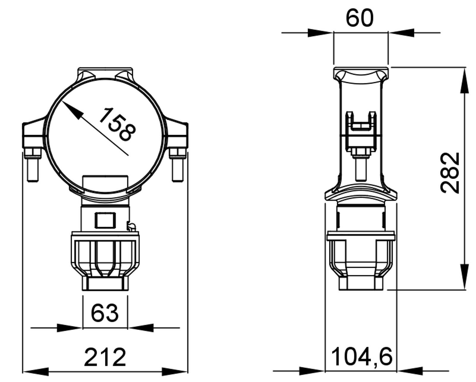 Compressed air tubes fittings and valves drops technical drawing 3| piping system | OMI