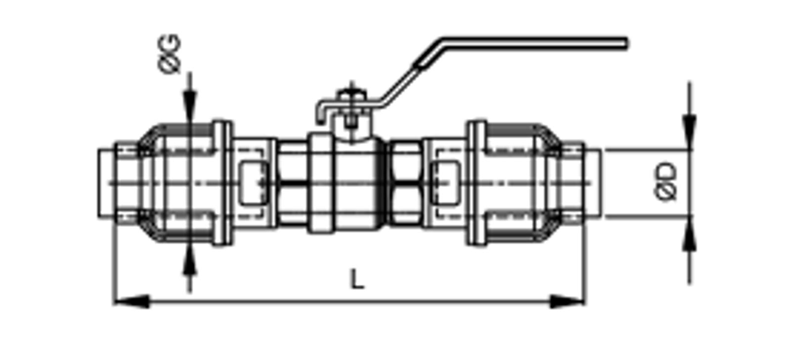 Compressed air tubes fittings and valves valves technical drawing 16| piping system | OMI