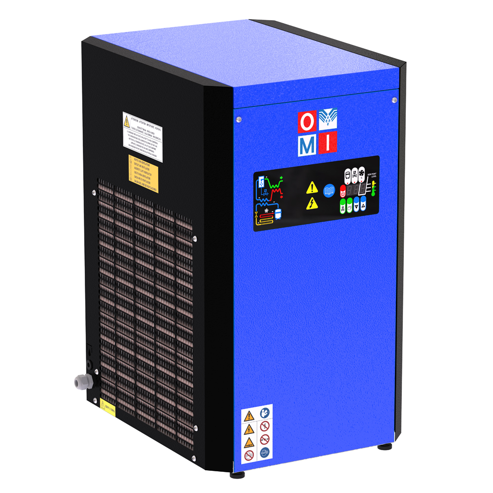 Refrigeration air dryers high temperature refrigeration dryers product image 2 on white  background| compressed air treatment | OMI
