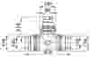 Compressed air tubes fittings and valves tee technical drawing 13| piping system  | OMI