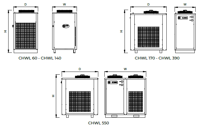 Liquid chillers laser chillers technical drawing| liquid refrigeration  | OMI