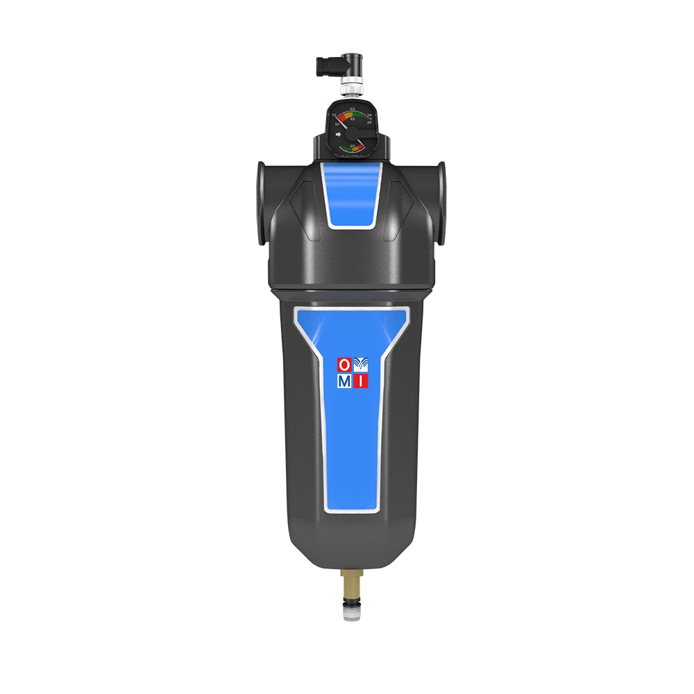 Alps Series compressed air filter with PDT indicator for filter differential pressure / pressure drop monitoring