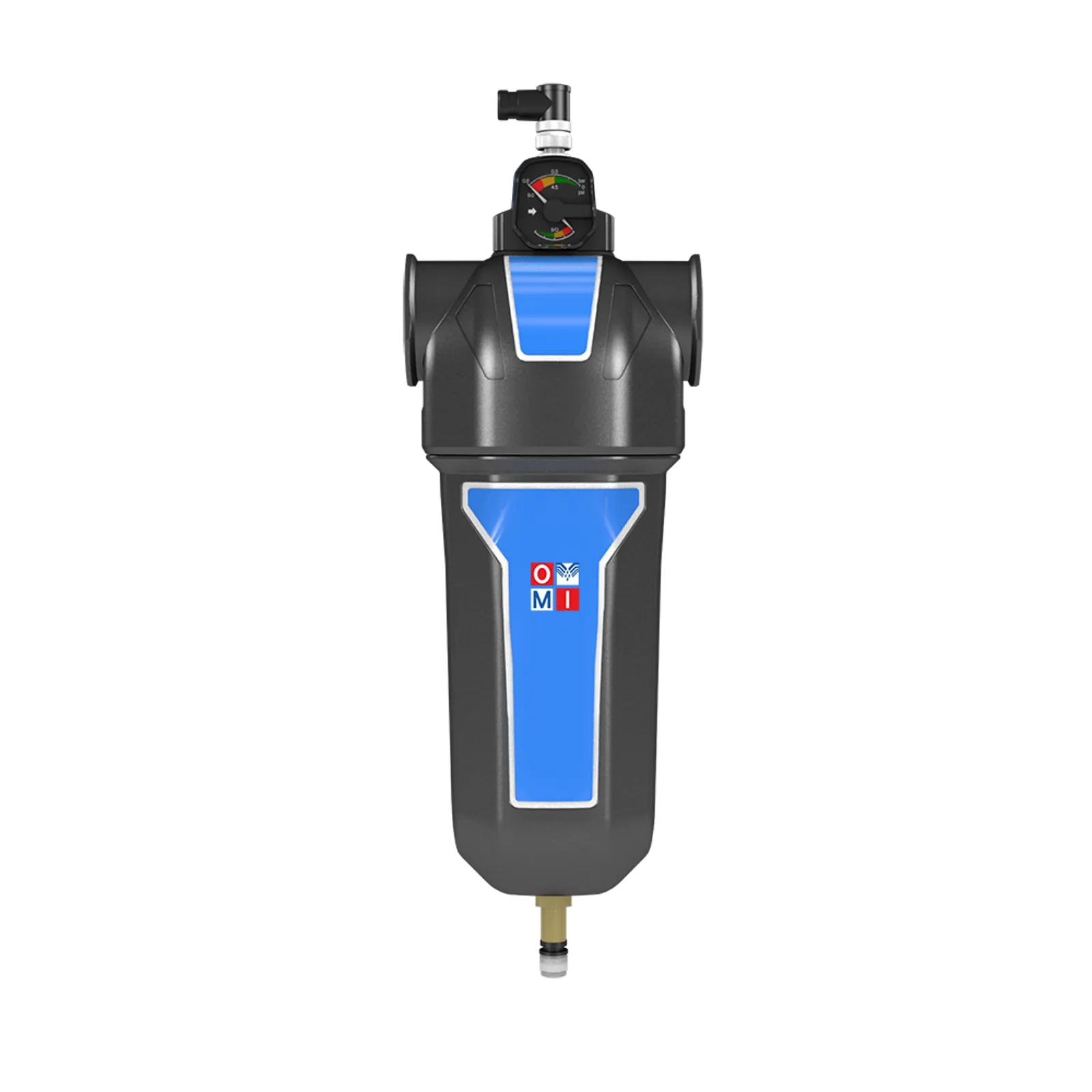Alps Series compressed air filter with PDT indicator for filter differential pressure / pressure drop monitoring