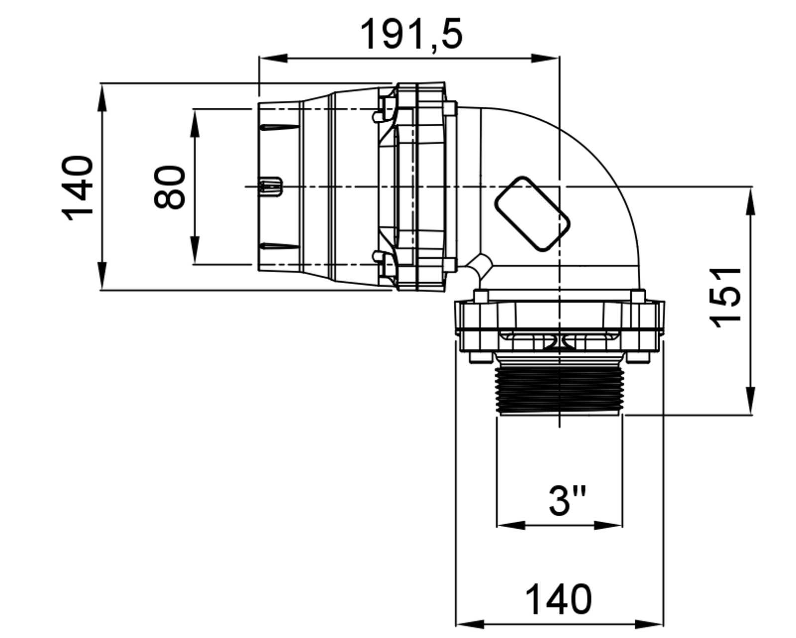 Compressed air tubes fittings and valves elbows technical drawing 17| piping system | OMI