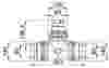 Compressed air tubes fittings and valves tee technical drawing 10| piping system  | OMI