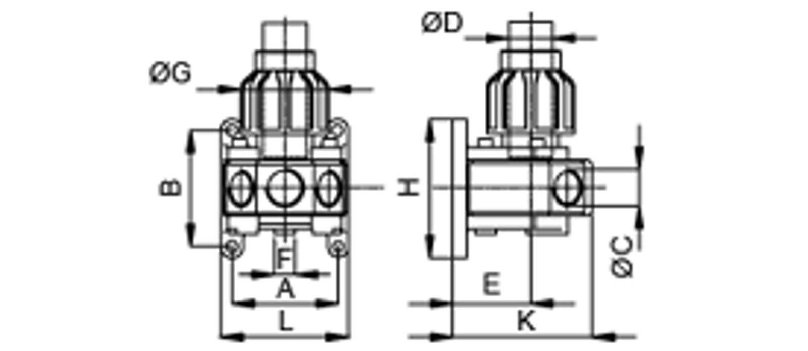 Compressed air tubes fittings and valves appliques technical drawing 5| piping system | OMI